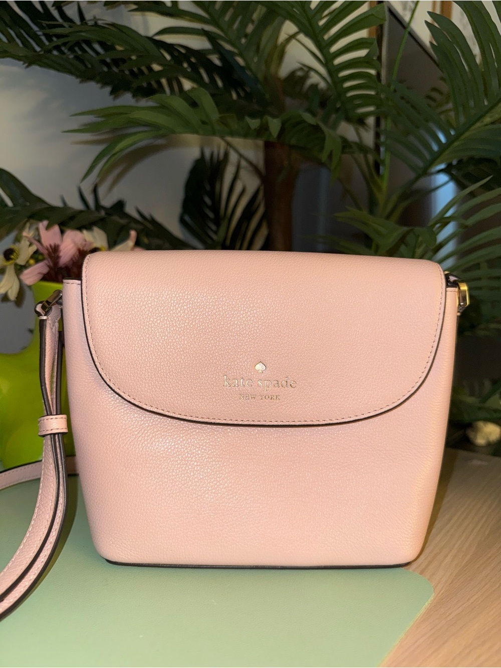 Kate Spade Blush Pink Pebbled Leather Crossbody